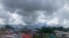 La ciudad de Pinar del Río en la tarde de este domingo: el paisaje antes de la tormenta.