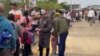 Migrantes en Necoclí, Urabá, Colombia. (Captura de video/@BLUAntioquia)
