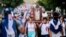 Foto Archivo. Los fieles participan en una marcha en apoyo de la Iglesia católica en León, Nicaragua, 28 de julio de 2018.