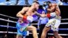 Robeisy Ramírez en combate contra Isaac Dogboe el 1 de abril de 2023. (ESPN Ringside/Twitter).