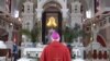 Mons. Dionisio García Ibáñez, arzobispo de Santiago de Cuba, en la Eucaristía del 24 de marzo de 2024, Domingo de Ramos.