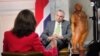El canciller de Costa Rica, Arnoldo André Tinoco, en entrevista con la Voz de América. (VOA/Twitter).