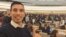 Activista cubano-belga Léo Juvier-Hendrickx en el Foro de Negocios y Derechos Humanos de las Naciones Unidas.