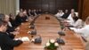 Representantes del gobierno de Cuba y de la Iglesia Católica, el 26 de abril de 2023 en La Habana (Twitter/Presidencia de Cuba).