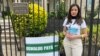 Rosa Maria Payá frente a la Embajada de Cuba en Washington, 20 de junio del 2023.