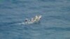 Embarcación improvisada con 9 cubanos a bordo interceptada por la Guardia Costera cerca de Dry Tortugas, Florida, el 1 de agosto de 2023. (Foto: Guardia Costera de EEUU)