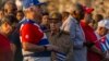 Raúl Castro en un acto por el Día de los Trabajadores, que fue postergado al 5 de mayo de 2023 en La Habana.