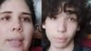 Lorena Maña y su hermano Pavel, uno de los asaltados. (Collage de video en YouTube)