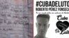 Combinación de fotos tomadas de Twitter donde aparece la nota con la que amenazaron al preso político Roberto Pérez Fonseca (izquierda) y una foto de él (derecha)