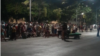 Protesta en el Parque El Curita en Centro Habana el 15 de julio de 2022.