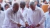 Miguel Díaz-Canel y el primer ministro Manuel Marrero cortan la cinta inaugural de la 38 Feria Internacional de La Habana, el 14 de noviembre de 2022.