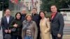 Ailex Marcano (2da de izq. a der.), madre de prisionero político del 11J, viaja a Ginebra junto a activistas y abogados del OCDH para denunciar la represión en Cuba. (Foto: OCDH)