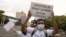 Nicaragüenses protestan en San José de Costa Rica contra el gobierno del presidente Daniel Ortega, el 24 de octubre de 2021. (Reuters/Mayela López).