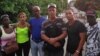 De izq. a der. Danaisy Muñoz, Eralidis Frómeta, Manuel Cuesta, Lázaro Yuri Valle, Yoel Alberto Romero e Iyolexis Despaigne. Foto Cortesía Yuri Valle.