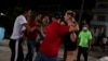 Una de las jóvenes enviadas a prisión tras ser detenida en la protesta en la Calle Línea, en el Vedado, La Habana, el 1 de octubre. (AP/Ramon Espinosa)