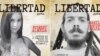Carteles pidiendo libertad para los artistas Alma Poet y Danilo Martínez (Tomado del Facebook de Tata Poet)