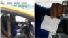 El taxista Onay Medina Martínez muestra la multa que le fue impuesta. (Foto cortesía del activista Yoel Parsons)