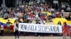 Venezolanos se manifiestan en México contra los resultados de las elecciones presidenciales anunciados por la oposición. (Alfredo Estrella/AFP)