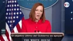 Jen Psaki en rueda de prensa en la residencia presidencial Jen Psaki en rueda de prensa en la residencia presidencial
