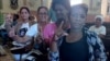Madres de presos políticos del 11J, en la Iglesia de Nuestra Señora de La Merced, en Camagüey (Foto: Facebook).