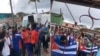 Turba pro castrista hace "acto de repudio" a periodista Iliana Hernández frente a su vivienda.