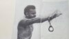 Exposición de INSTAR en Documenta Fifteen: imagen de Maykel Castillo "El Osorbo" resistiendo arresto, por Raychel Carrión.