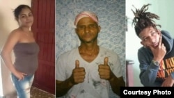 Dariannis Guerra, Richard Sánchez y Misael Pon Blanco, tres de los ocho jóvenes de Baracoa detenidos tras la protesta en el malecón de esa ciudad guantanamera.