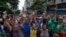 Protesta en Caracas por falta de alimentos