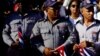 Un grupo de oficiales de la Policía Nacional Revolucionaria (PNR). REUTERS/Alexandre Meneghini