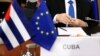 El canciller cubano Bruno Rodríguez durante una reunión con representantes de la Unión Europea. (REUTERS/Francois Lenoir)