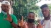 Los tres activistas del Movimiento 18 detenidos en Alamar. (Facebook/Angel Moya)