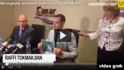 Conferencia de prensa ofrecida por familiares sobre la condena a Cy Tokmakjian.