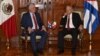 López Obrador y Díaz-Canel posan para los periodistas (Foto: AFP/Presidencia de Cuba).