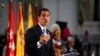 El presidente encargado de Venezuela Juan Guaidó habla durante su visita a Madrid, España, el 25 de enero del 2020.