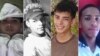 Jonathan Torres, Emiyoslan Román, Brandon David y Rowland Jesús Castillo, menores cubanos encarcelados.