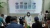 Médicos y especialistas cubanos en conferencia de prensa el 10 de agosto sobre el avance del coronavirus en Cuba.