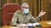 Raúl Castro durante una reunión en junio pasado, en la que anunció el inicio de la "desescalada" de la pandemia en Cuba.