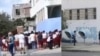 Niños en acto político frente a ETECSA, en Cojímar (Fotos de Iliana Hernández)