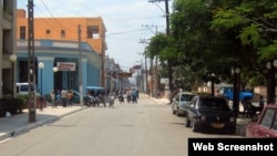 Una calle de Morón.