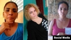 Lizandra Góngora, María Cristina Garrido y su hermana, Angélica Garrido.