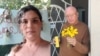 La activista Sayli Navarro y su padre el prisionero político, Félix Navarro.