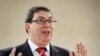 el canciller cubano Bruno Rodríguez Parrilla durante una reunión del Consejo de Derechos Humanos de la ONU. (Fabrice COFFRINI/AFP/Archivo)