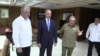 Díaz-Canel, Patrushev y Raúl Castro.