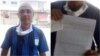 Waldo Hernández Batista del FANTU muestra acusación /Foto cortesía de Irenaldo Sosa