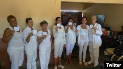 Damas de Blanco en la ciudad de Matanzas.