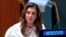 La diplomática estadounidense Morgan Ortagus en las Naciones Unidas.