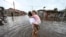 Una calle inundada después del paso del huracán Rafel en Batabano, provincia de Mayabeque, Cuba, el 7 de noviembre de 2024.