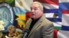 Luis de la Paz, presidente del PEN Club de Escritores Cubanos en el Exilio, en un acto de recordación y condena en memoria de los periodistas asesinados en nuestra región. (Foto Archivo/Roberto Koltun)