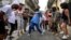 Bailarines de la compañía Datway. YAMIL LAGE / AFP