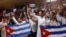 Médicos cubanos llegan al Aeropuerto Internacional José Martí de La Habana el sábado procedentes de Bolivia (Foto: Reuters).